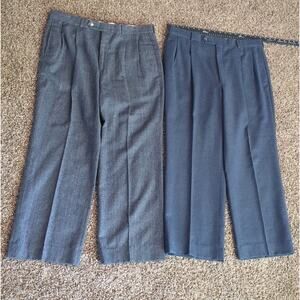 Men’s Workwear Dress Pants Lot 2 Pair 34x27 Office Career Bundle Asher Vintage